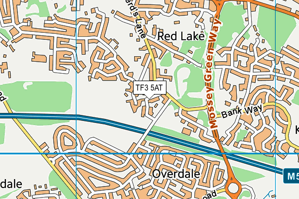 TF3 5AT map - OS VectorMap District (Ordnance Survey)