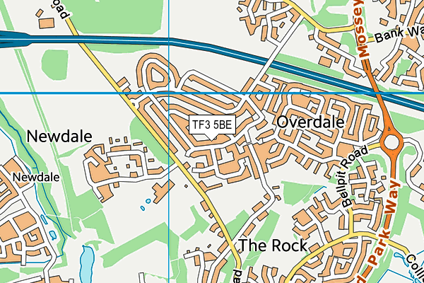 TF3 5BE map - OS VectorMap District (Ordnance Survey)