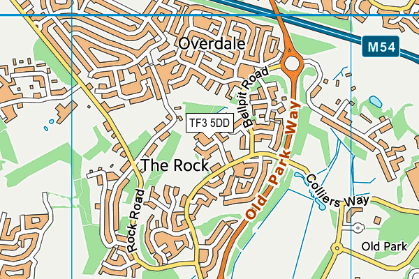 TF3 5DD map - OS VectorMap District (Ordnance Survey)