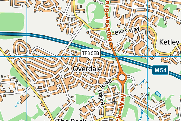 TF3 5EB map - OS VectorMap District (Ordnance Survey)