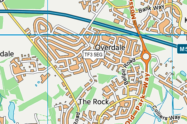 TF3 5EG map - OS VectorMap District (Ordnance Survey)