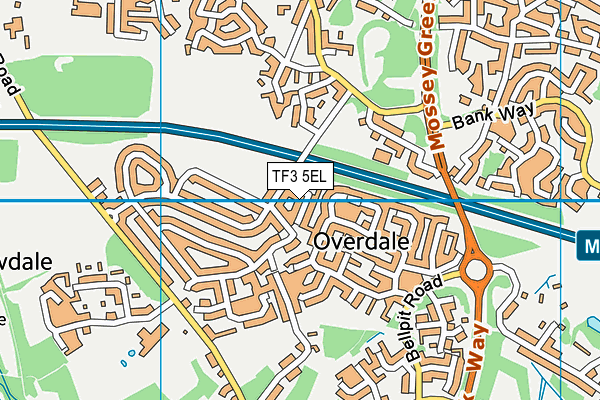 TF3 5EL map - OS VectorMap District (Ordnance Survey)