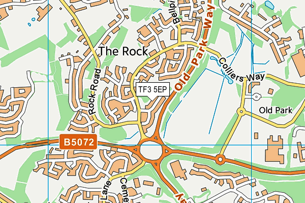 TF3 5EP map - OS VectorMap District (Ordnance Survey)