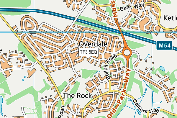 TF3 5EQ map - OS VectorMap District (Ordnance Survey)