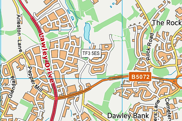 Anytime Fitness (Telford) map (TF3 5ES) - OS VectorMap District (Ordnance Survey)