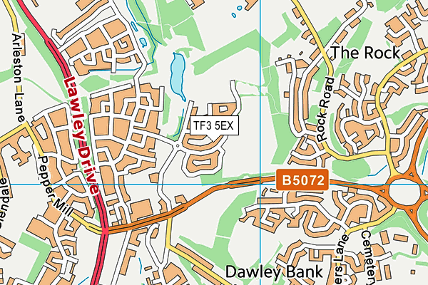 TF3 5EX map - OS VectorMap District (Ordnance Survey)