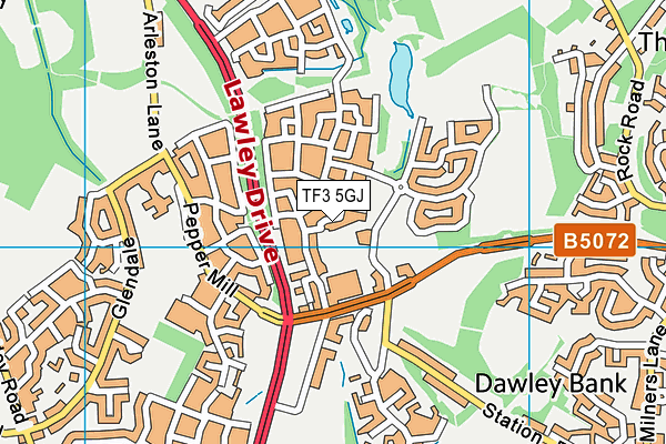 TF3 5GJ map - OS VectorMap District (Ordnance Survey)