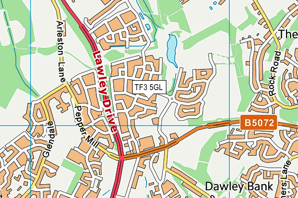 TF3 5GL map - OS VectorMap District (Ordnance Survey)