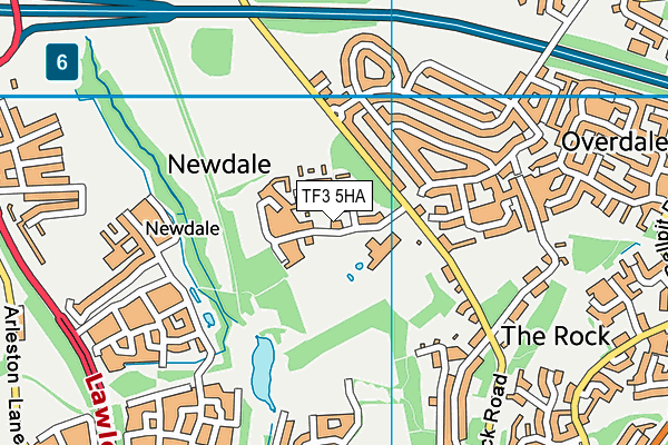 Newdale Primary School & Nursery map (TF3 5HA) - OS VectorMap District (Ordnance Survey)