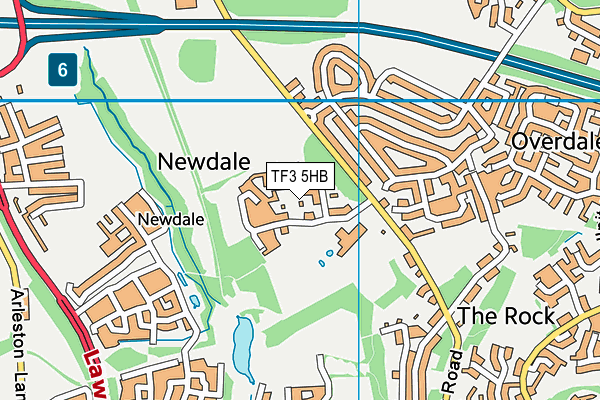 TF3 5HB map - OS VectorMap District (Ordnance Survey)