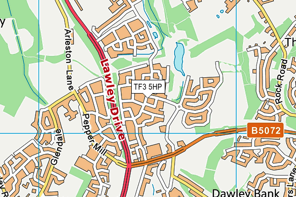 TF3 5HP map - OS VectorMap District (Ordnance Survey)