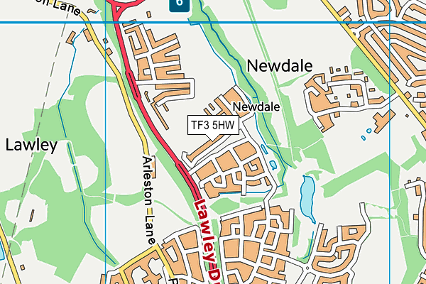 TF3 5HW map - OS VectorMap District (Ordnance Survey)