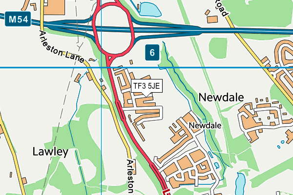 TF3 5JE map - OS VectorMap District (Ordnance Survey)