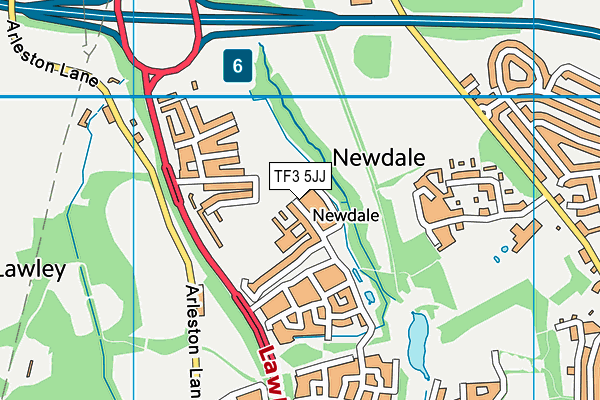 TF3 5JJ map - OS VectorMap District (Ordnance Survey)