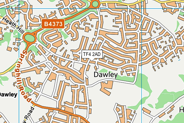 TF4 2AD map - OS VectorMap District (Ordnance Survey)