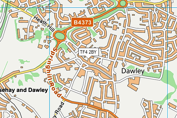 TF4 2BY map - OS VectorMap District (Ordnance Survey)