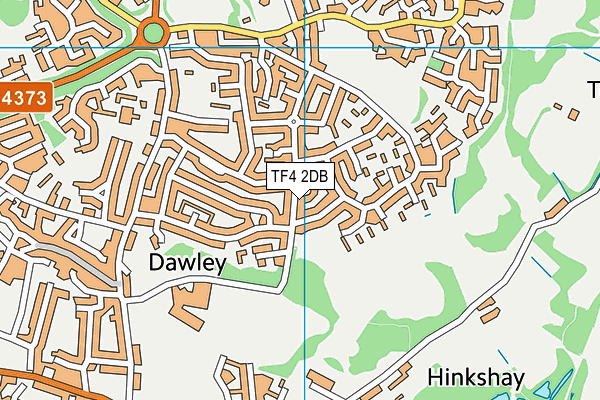 TF4 2DB map - OS VectorMap District (Ordnance Survey)