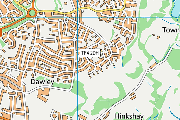 TF4 2DH map - OS VectorMap District (Ordnance Survey)