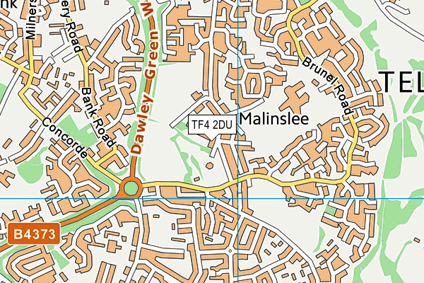 TF4 2DU map - OS VectorMap District (Ordnance Survey)