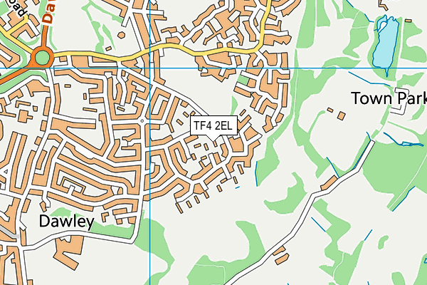TF4 2EL map - OS VectorMap District (Ordnance Survey)