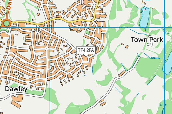 TF4 2FA map - OS VectorMap District (Ordnance Survey)