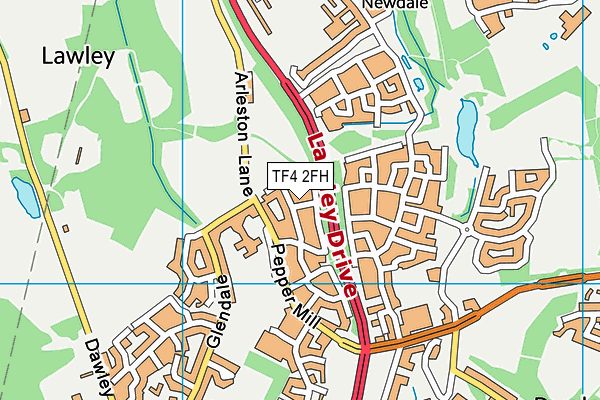 TF4 2FH map - OS VectorMap District (Ordnance Survey)