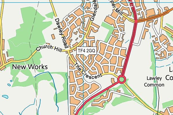TF4 2GQ map - OS VectorMap District (Ordnance Survey)
