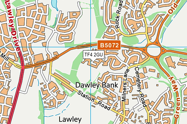 TF4 2GU map - OS VectorMap District (Ordnance Survey)