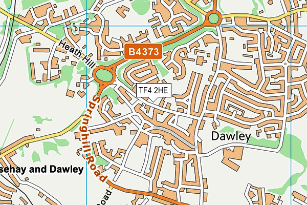 TF4 2HE map - OS VectorMap District (Ordnance Survey)