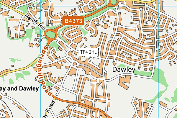 TF4 2HL map - OS VectorMap District (Ordnance Survey)