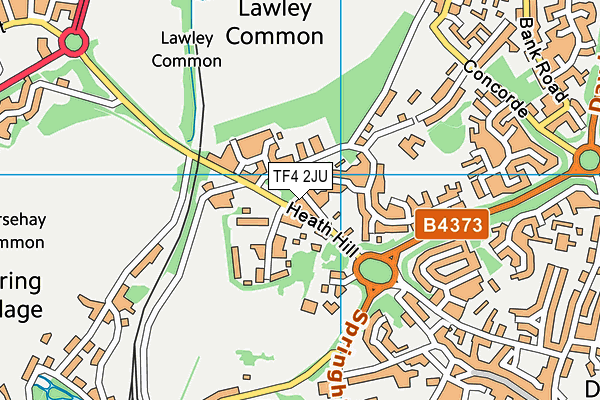 TF4 2JU map - OS VectorMap District (Ordnance Survey)