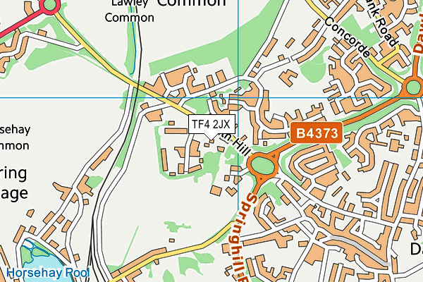 TF4 2JX map - OS VectorMap District (Ordnance Survey)