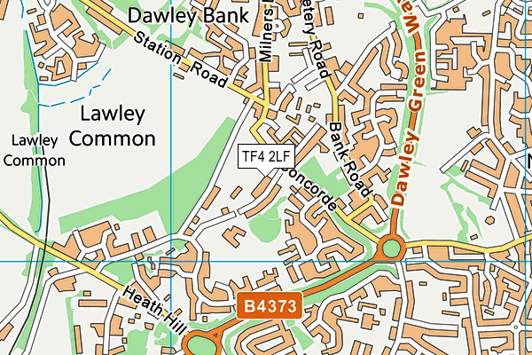 Ladygrove Primary School map (TF4 2LF) - OS VectorMap District (Ordnance Survey)