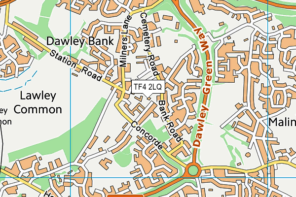 TF4 2LQ map - OS VectorMap District (Ordnance Survey)