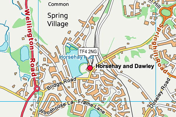 TF4 2NG map - OS VectorMap District (Ordnance Survey)