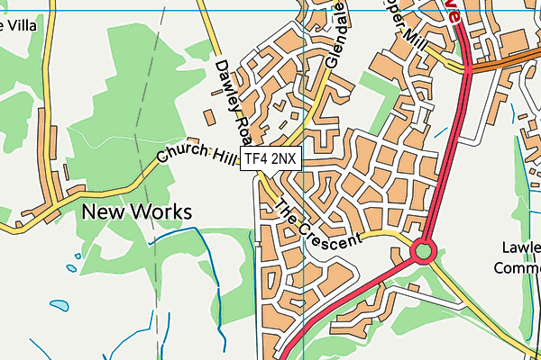 TF4 2NX map - OS VectorMap District (Ordnance Survey)