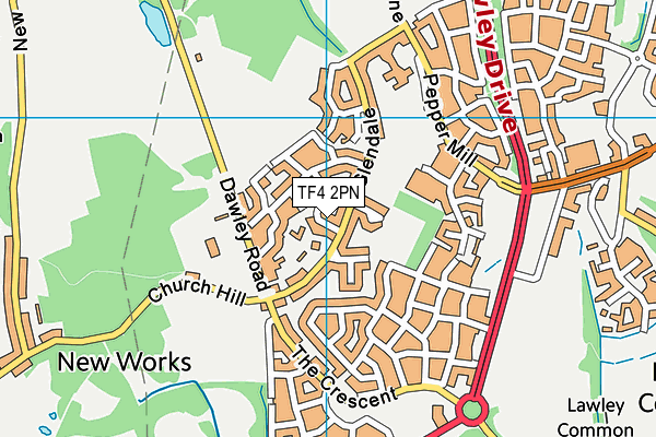TF4 2PN map - OS VectorMap District (Ordnance Survey)
