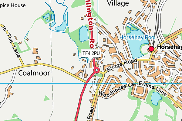 TF4 2PU map - OS VectorMap District (Ordnance Survey)