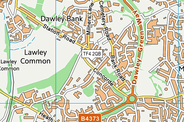 TF4 2QB map - OS VectorMap District (Ordnance Survey)