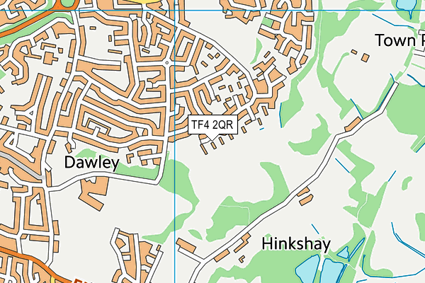 TF4 2QR map - OS VectorMap District (Ordnance Survey)