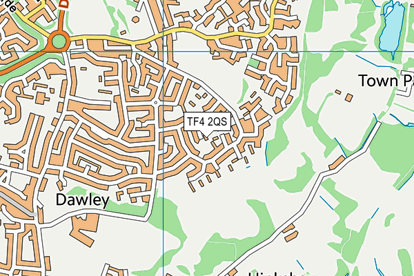 TF4 2QS map - OS VectorMap District (Ordnance Survey)