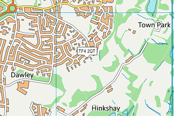 TF4 2QT map - OS VectorMap District (Ordnance Survey)