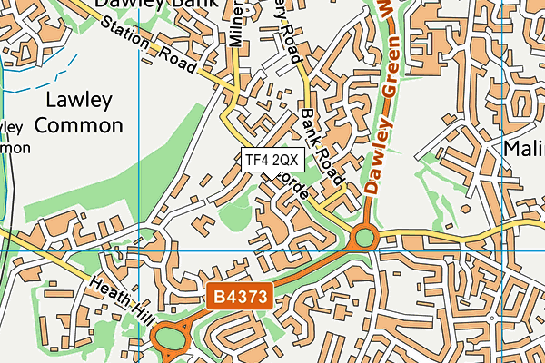 TF4 2QX map - OS VectorMap District (Ordnance Survey)
