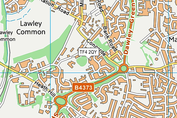 TF4 2QY map - OS VectorMap District (Ordnance Survey)