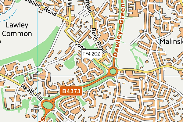 TF4 2QZ map - OS VectorMap District (Ordnance Survey)