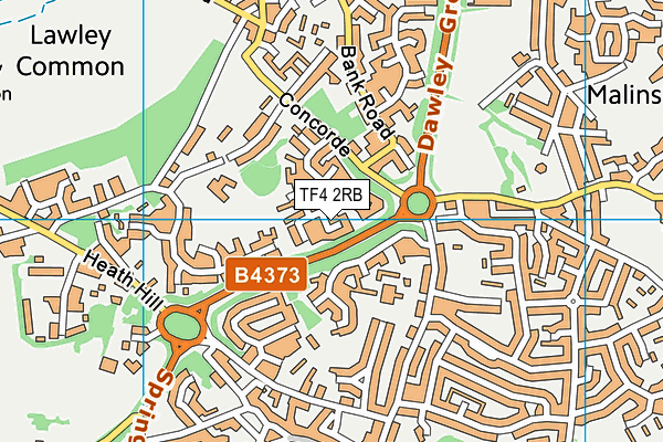 TF4 2RB map - OS VectorMap District (Ordnance Survey)