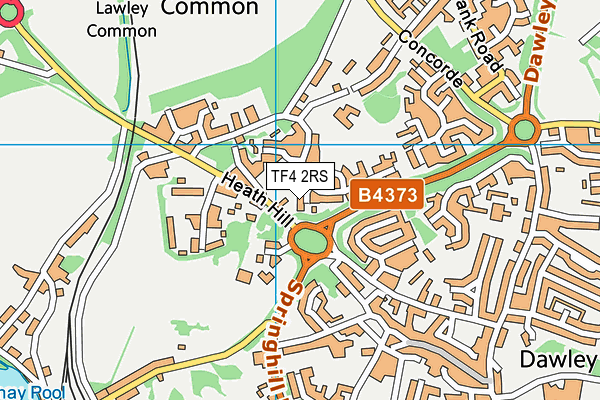 TF4 2RS map - OS VectorMap District (Ordnance Survey)