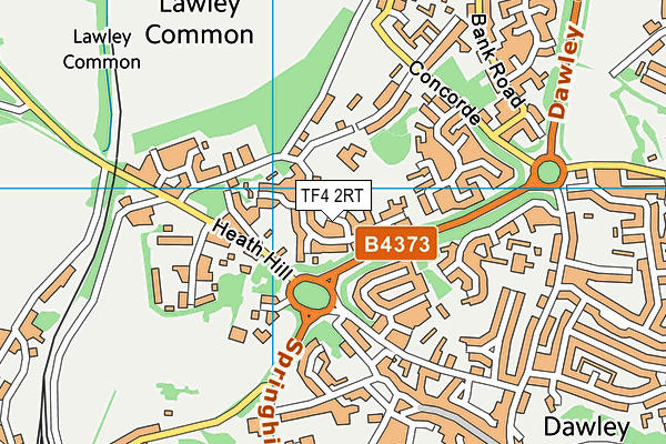 TF4 2RT map - OS VectorMap District (Ordnance Survey)