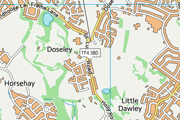 TF4 3BD map - OS VectorMap District (Ordnance Survey)