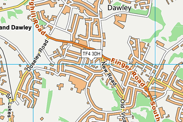 TF4 3DH map - OS VectorMap District (Ordnance Survey)